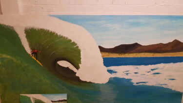 "Green monster 2" başlıklı Tablo Warren Griessel tarafından, Orijinal sanat, Petrol