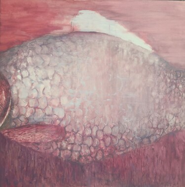 Pintura titulada "Mondo dei pesci  n.2" por Weixuan Zhang, Obra de arte original, Oleo
