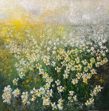 Painting titled "Happiness Blooms" by Wietzie Gerber, Original Artwork, Oil