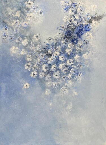 Painting titled "Symphonies of blue" by Wietzie Gerber, Original Artwork, Oil