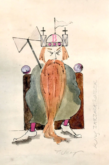 "King Barbara Rosser…" başlıklı Baskıresim Wilf Tilley tarafından, Orijinal sanat, Monotip