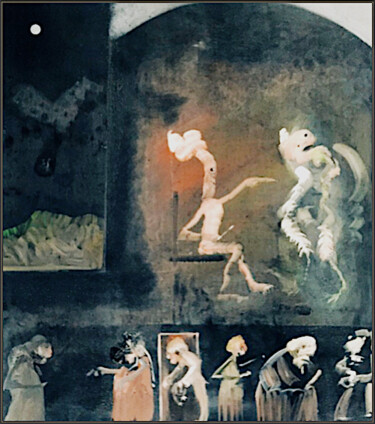Pittura intitolato "Raum, Zeit und Farb…" da Wilf Tilley, Opera d'arte originale, Olio