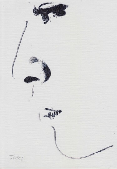 Tekening getiteld "Profile Sketch Of A…" door Wilf Tilley, Origineel Kunstwerk, Inkt