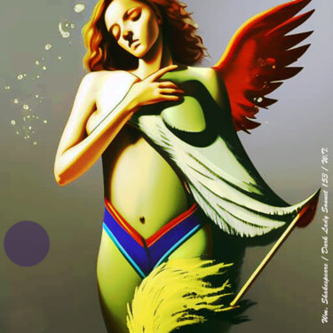 「Sonnet 153 / Cupid…」というタイトルのデジタルアーツ Wilf Tilleyによって, オリジナルのアートワーク, AI生成画像
