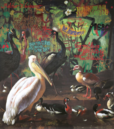 Pintura intitulada "The bird who dares…" por Wilhem Von Kalisz, Obras de arte originais, Acrílico
