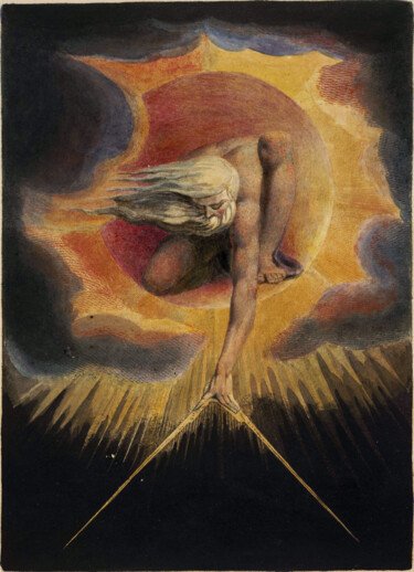 Pintura intitulada "L'Europe, une proph…" por William Blake, Obras de arte originais, Giz