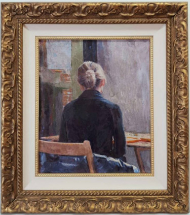 Malarstwo zatytułowany „In The Cafe” autorstwa William Oxer F.R.S.A., Oryginalna praca, Olej