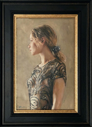Painting titled "Lady Of The Camelli…" by William Oxer F.R.S.A., Original Artwork, Oil