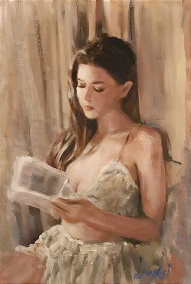 Painting titled "'He Sent Her Poems'" by William Oxer F.R.S.A., Original Artwork, Acrylic