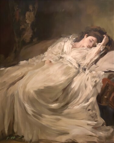 제목이 "'The Dreamer'"인 미술작품 William Oxer F.R.S.A.로, 원작, 기름