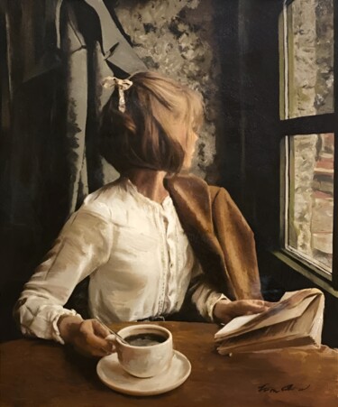 Peinture intitulée "'Waiting For Her Lo…" par William Oxer F.R.S.A., Œuvre d'art originale, Huile