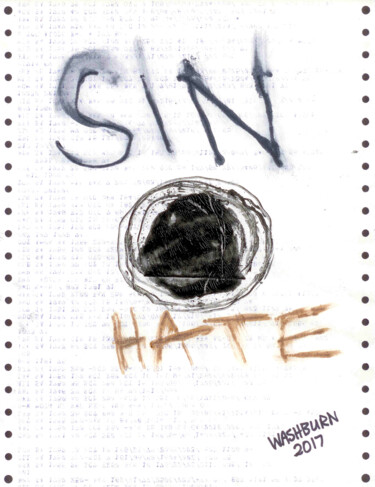 Painting titled "Sin of Hate #171016" by William Washburn, Original Artwork