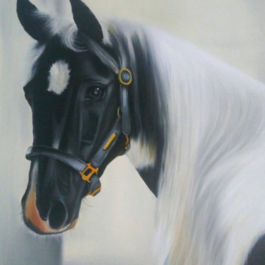 Painting titled "Cavalo" by Will Bahia, Original Artwork, Oil