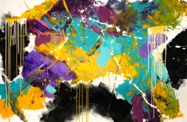 Pintura titulada "Abstrait N°25" por Willigo, Obra de arte original, Acrílico