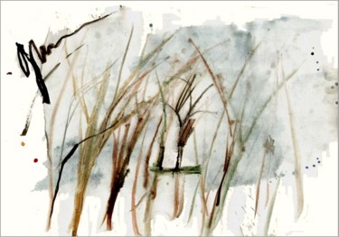 Drawing titled "Hiver Зима   Winter…" by Dima Wilms, Original Artwork, Gouache