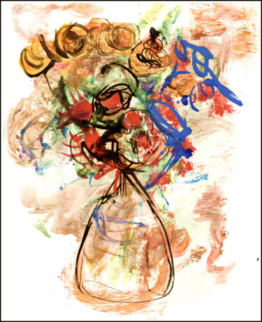 Dessin intitulée "bouquet 38.jpg" par Dima Wilms, Œuvre d'art originale, Acrylique
