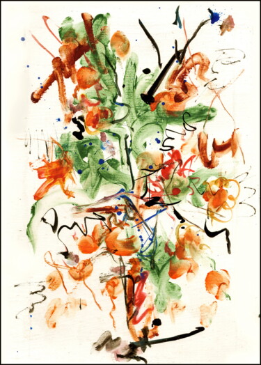 Drawing titled "bouquet 56.jpg" by Dima Wilms, Original Artwork, Acrylic