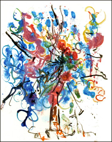 Drawing titled "bouquet 58.jpg" by Dima Wilms, Original Artwork, Acrylic