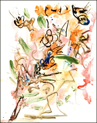 Dessin intitulée "bouquet 59.jpg" par Dima Wilms, Œuvre d'art originale, Acrylique