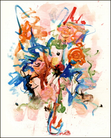 Drawing titled "bouquet 67.jpg" by Dima Wilms, Original Artwork, Acrylic