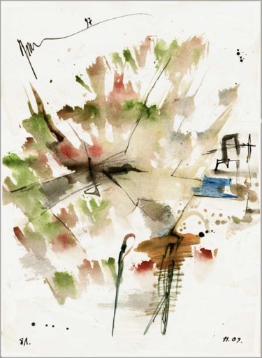 Drawing titled "8 L." by Dima Wilms, Original Artwork, Watercolor