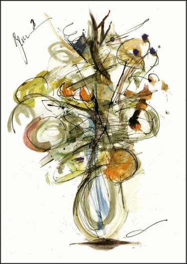 Рисунок под названием "букет 111   bouquet" - Dima Wilms, Подлинное произведение искусства, Гуашь