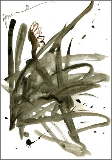 Disegno intitolato "Flower - the last a…" da Dima Wilms, Opera d'arte originale, Gouache