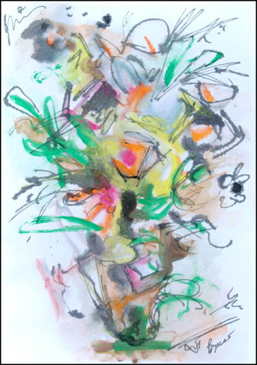 Dessin intitulée "Bouquet  Букет 2463" par Dima Wilms, Œuvre d'art originale, Gouache