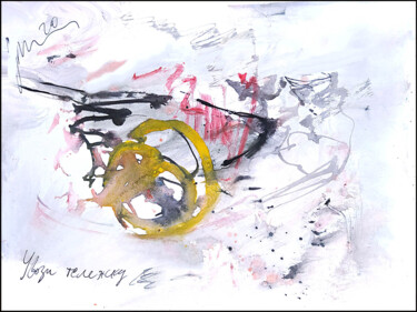 Dibujo titulada "take away the cart…" por Dima Wilms, Obra de arte original, Acuarela