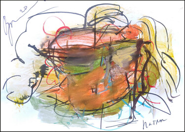 「патлы dirty tangled…」というタイトルの描画 Dima Wilmsによって, オリジナルのアートワーク, グワッシュ水彩画