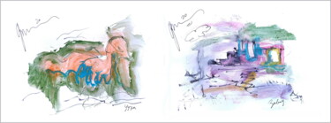 Arts numériques intitulée "the proximity to th…" par Dima Wilms, Œuvre d'art originale, Aquarelle