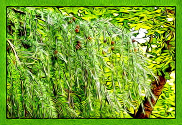 Digitale Kunst getiteld "листва   foliage 4" door Dima Wilms, Origineel Kunstwerk, Gemanipuleerde fotografie