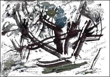 Digitale Kunst mit dem Titel "солнечный пейзаж  s…" von Dima Wilms, Original-Kunstwerk, Aquarell