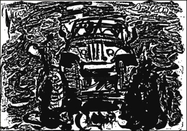Arte digitale intitolato "джип jeep 2" da Dima Wilms, Opera d'arte originale, Acquarello