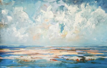 Ζωγραφική με τίτλο "North Sea Xl series…" από Wimvandewege, Αυθεντικά έργα τέχνης, Ακρυλικό Τοποθετήθηκε στο Ξύλινο φορείο σ…