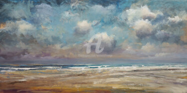Peinture intitulée "North Sea series 10…" par Wimvandewege, Œuvre d'art originale, Huile Monté sur Châssis en bois