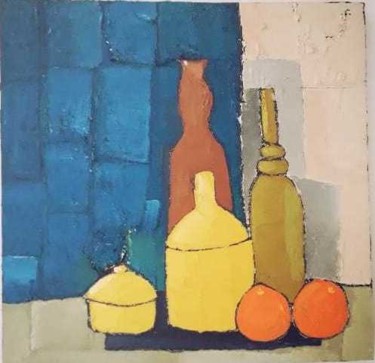 Painting titled "Les oranges.jpg" by Delphine Winzer, Original Artwork, Oil