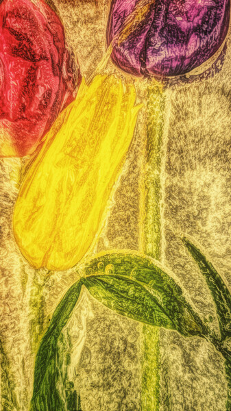 Fotografie getiteld "Icy Flowers" door Winnie Chrzanowski, Origineel Kunstwerk, Digitale fotografie