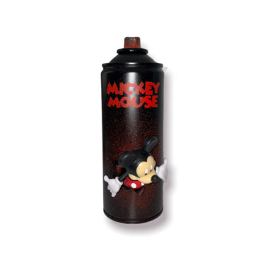 Sculpture intitulée "Spray Mickey Mouse" par Withartyou, Œuvre d'art originale, Aluminium