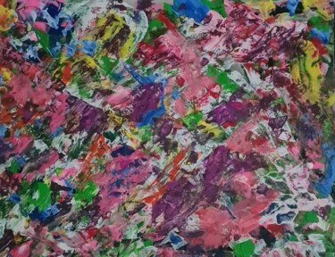 Картина под названием "Цветочная поляна" - Wladimir Zizilin, Подлинное произведение искусства, Акрил