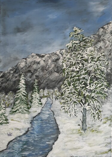 Painting titled "Осень в горах." by Wladimir Zizilin, Original Artwork, Acrylic