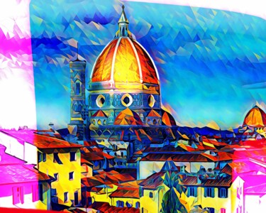 Painting titled "Florence 1" by Wlad Safronow, Original Artwork, Digital Painting