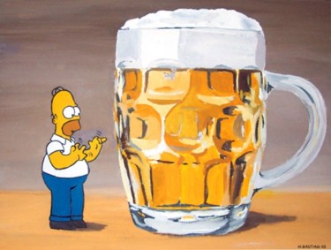 Malerei mit dem Titel "Homer" von Wolfgang Bastian, Original-Kunstwerk