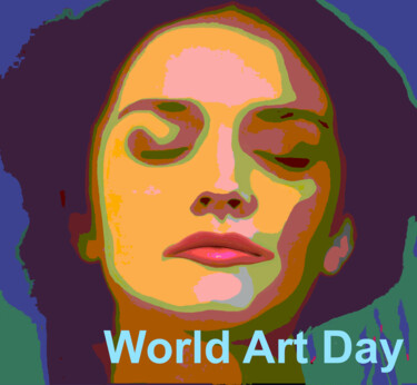 Painting titled "World Art Day de l'…" by Wolf Thiele, Original Artwork, 2D Digital Work