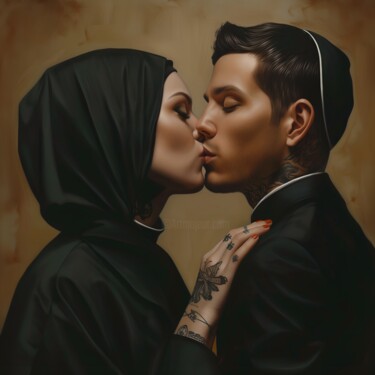 "Secret Kiss v3" başlıklı Dijital Sanat Wonder Art tarafından, Orijinal sanat, Dijital Resim