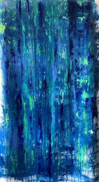 Картина под названием "Waterfall" - Alexandra Shatokhina, Подлинное произведение искусства, Масло