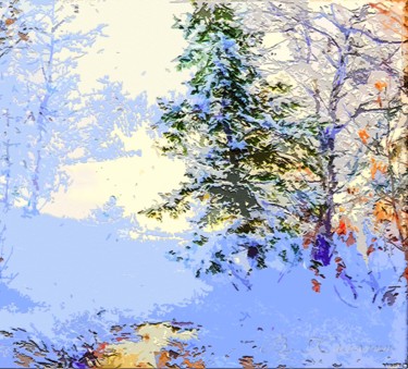Ζωγραφική με τίτλο "Прозрачный лес" από Владимир Калягин, Αυθεντικά έργα τέχνης