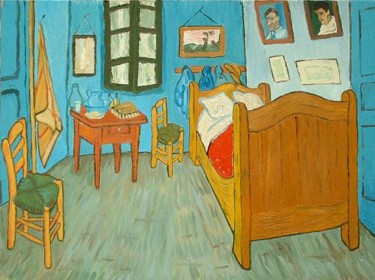 Peinture intitulée "Bedroom in Arles I" par Frank Wuts, Œuvre d'art originale