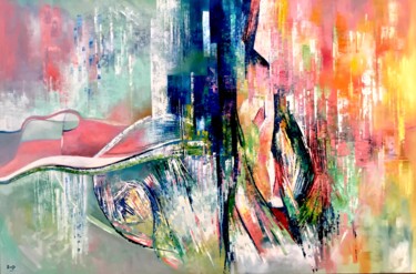 Schilderij getiteld "Inception" door Ella Prakash, Origineel Kunstwerk, Olie