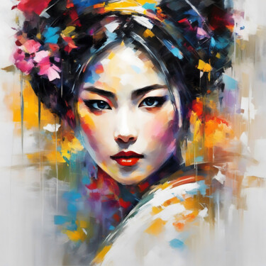 Digital Arts titled "Akemi" by Xav'Art, Original Artwork, Digital Painting